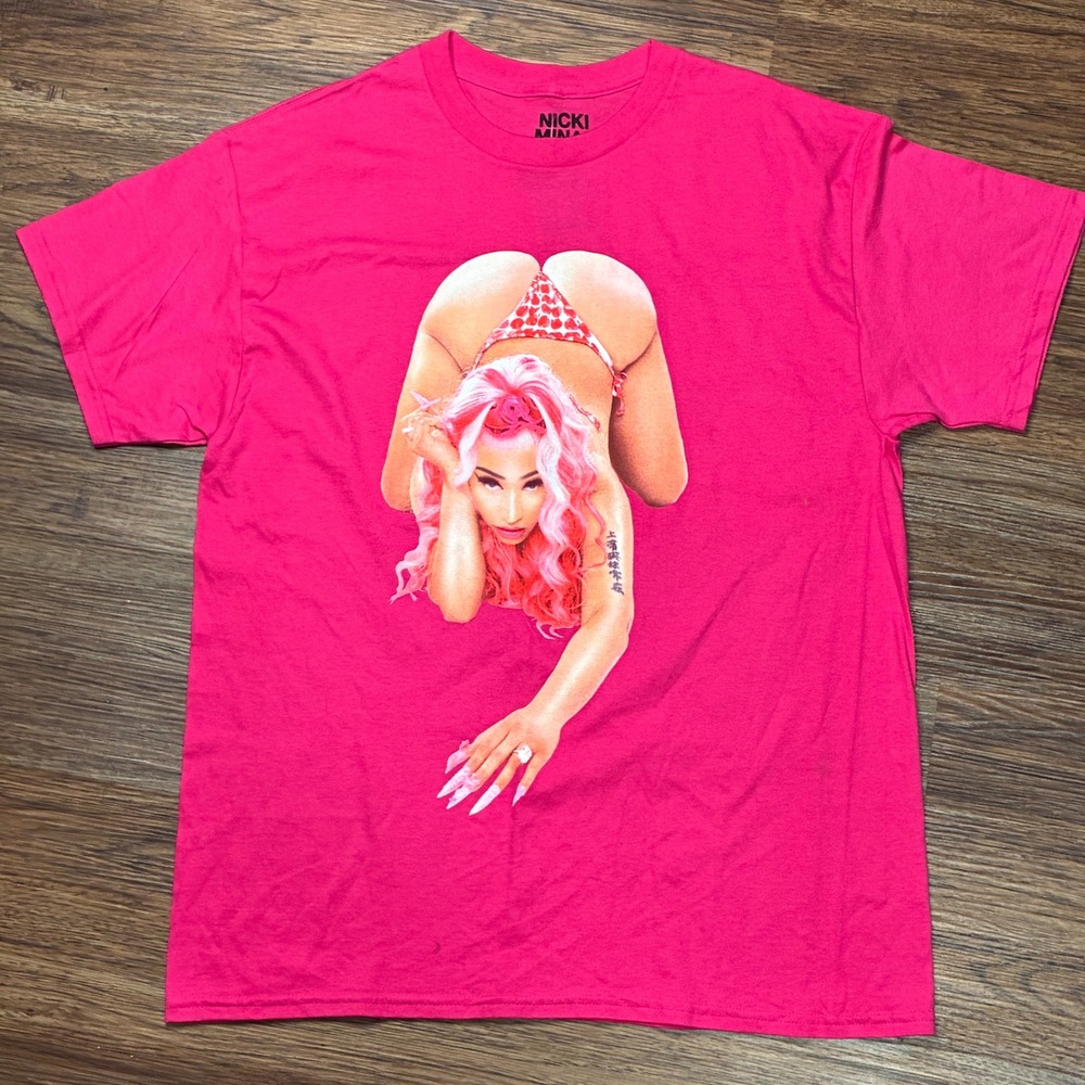 Nicki Minaj Princess Face Killer Body Pink Rap T-Shirt Men's L NWT Hip Hop Merch